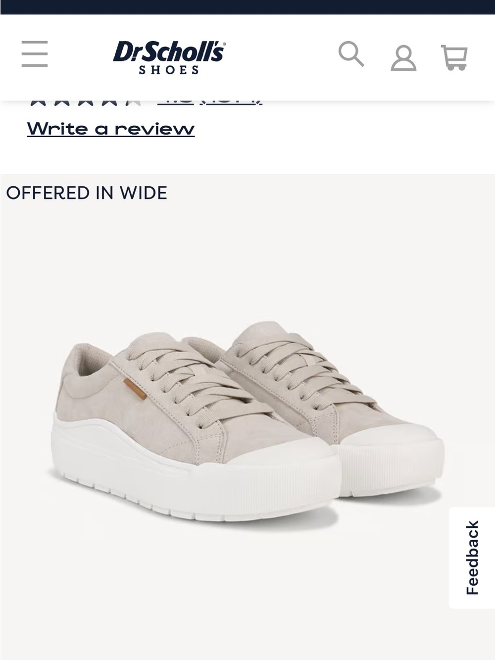 Dr. Scholl's Ladies Low-Top Sneakers in Light Gray - Picture 2 of 5